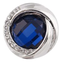 (image for) Snap Jewelry Rhinestone Faceted Swirl - Dark Blue