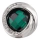 (image for) Snap Jewelry Rhinestone Faceted Swirl - Emerald Green