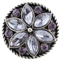 (image for) Snap Jewelry Rhinestone Flower Light Lavender Purple