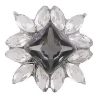 (image for) Snap Jewelry Rhinestone - Clear Flower