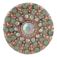 (image for) Snap Jewelry Rhinestone Sun Lt Green AB & AB on Rose Gold