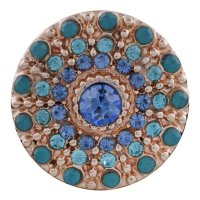 (image for) Snap Jewelry Rhinestone Sun Blue AB, Blue & Dark Blue on RG