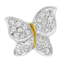 (image for) Snap Jewelry Rhinestone - Butterfly Clear Stones