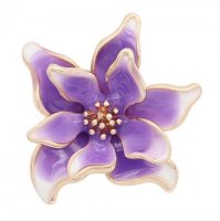 (image for) Snap Jewelry Enamel - Rose Shell & Purple Gold-Tone