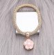 (image for) Snap Jewelry Pearl - Gold-Tone Pink Enamel