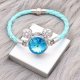 (image for) Snap Jewelry Rhinestone Mickey Mouse Shape Faceted Blue Topaz