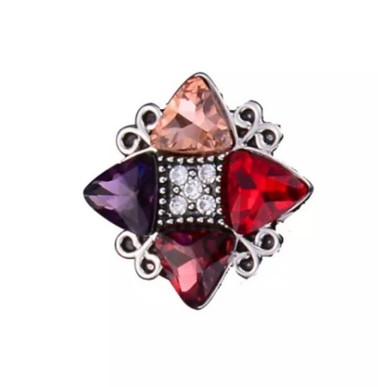 (image for) Snap Jewelry CZ - Multi Color Trillion & Marquise shaped Crystal - Click Image to Close