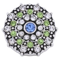 (image for) Snap Jewelry Rhinestone - Cluster Light Blue, Peridot & Clear