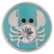 (image for) Snap Jewelry Enamel - Crab Blue with Clear Crystal Black Eyes