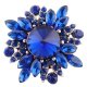 (image for) Snap Jewelry Rhinestone Flower Bright Blue