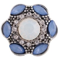 (image for) Snap Jewelry Rhinestone - Antique Designer Halo Sky-Blue & AB