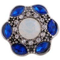 (image for) Snap Jewelry Rhinestone - Antique Designer Halo Dark Blue & AB