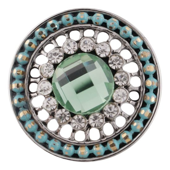 (image for) Snap Jewelry Rhinestone - Antique Light Green Center - Click Image to Close