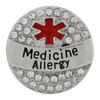 (image for) Snap Jewelry Metal - Medical Alert - Medicine Allergy