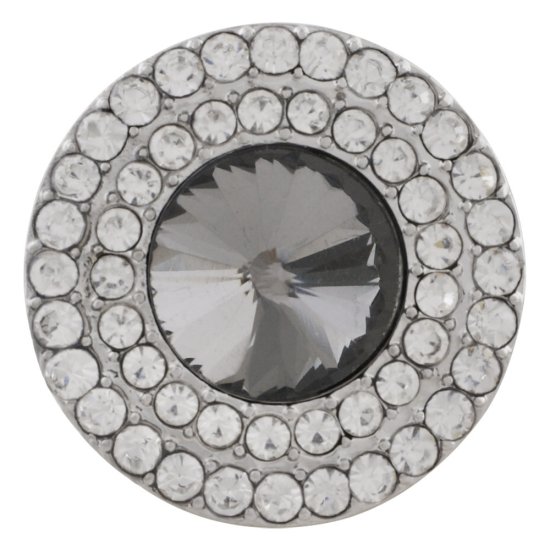 (image for) Snap Jewelry Rhinestone - Clear Double Halo & Gray Center - Click Image to Close