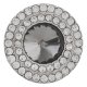 (image for) Snap Jewelry Rhinestone - Clear Double Halo & Gray Center