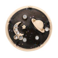 (image for) Snap Jewelry Rhinestone - Moon Planet & Stars Gold-Tone