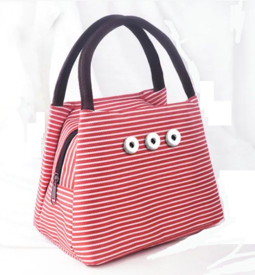 (image for) Snap Jewelry Red Purse Handheld Bag Fits 18-20mm Ginger Snaps - Click Image to Close