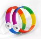 (image for) Snap Jewelry Silicone Bracelet Rainbow Stretch fits 18-20mm Snap