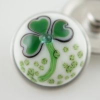 (image for) Snap Jewelry Glass - Holiday Shamrock