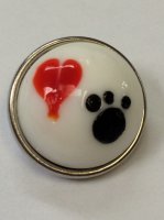 (image for) Snap Jewelry Glass - Animal - Love Paws