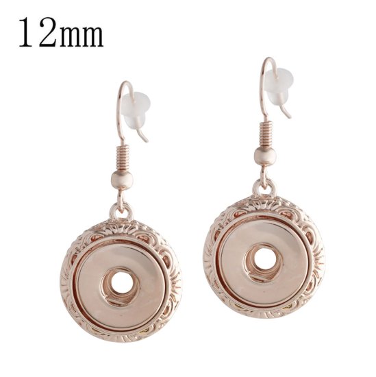 (image for) Mini Snap 12mm - Earrings Drop Rose Gold - Click Image to Close