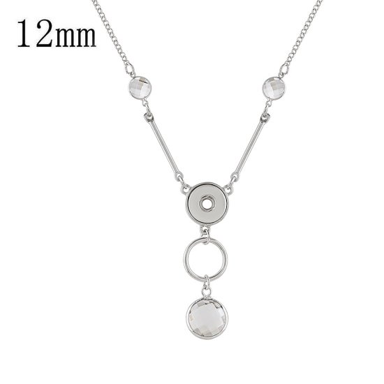 (image for) Mini Snap 12mm - Necklace & Pendant Drop Clear Crystals - Click Image to Close