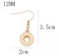 (image for) Mini Snap 12mm Earring Gold Tone French Hook Wire