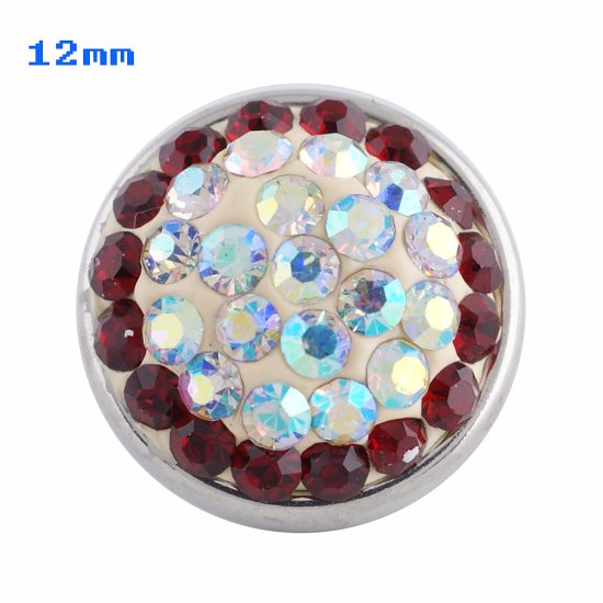 (image for) Mini Snap 12mm - Crystal AB & Dark Red - Click Image to Close