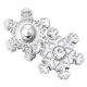 (image for) Mini 12mm Snap Enamel Jewelry Christmas Snowflake White