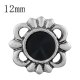 (image for) Mini Snap 12mm - Open Scroll Design Black Stone