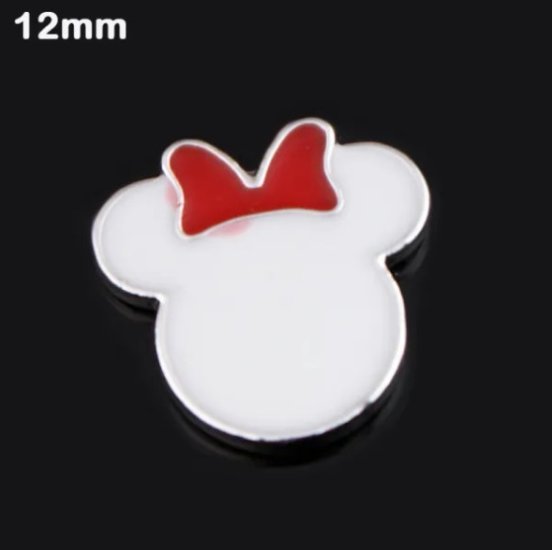 (image for) Mini Snap Jewelry Minnie Mouse Disney Cartoon fits 12mm Petite Ginger Charm - Click Image to Close