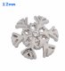 (image for) Mini Snap 12mm - Rhinestone Snowflake Clear