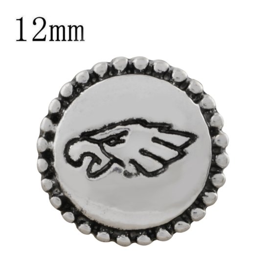 (image for) Mini 12mm Metal Silver-Toned Eagle - Sports - Click Image to Close