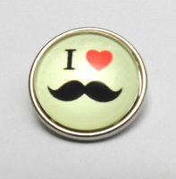 (image for) Snap Jewelry Photo - I Love Mustache