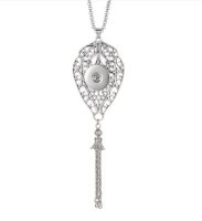 (image for) Snap Jewelry Water Drop Scroll Tassel Stainless Necklace 20"+2"