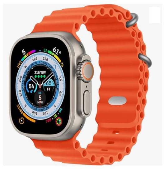 (image for) Orange Apple Ocean Silicone Bands s 42mm 44mm 45mm 49mm - Click Image to Close