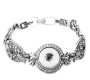 (image for) Snap Jewelry Antique Bracelet - Black & Clear Rhinestones