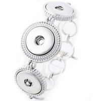 (image for) Snap Jewelry Triple Toggle Bracelet Holds Three 18-20mm Snaps