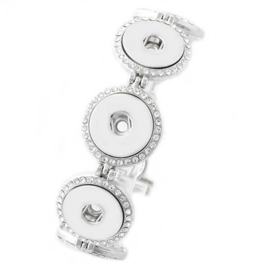 (image for) Snap Jewelry Toggle Bracelet Rhinestone Halo Quintuple - Click Image to Close