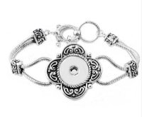 (image for) Snap Jewelry Toggle Bracelet Chain Antique Marcasite