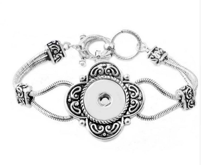 (image for) Snap Jewelry Toggle Bracelet Chain Antique Marcasite - Click Image to Close