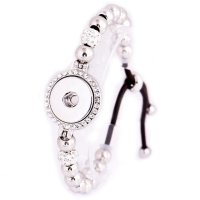 (image for) Snap Jewelry Adjustable Slider Bracelet - Rhinestone Ball Halo