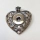 (image for) Snap Jewelry Pendant - Open Heart & Scroll