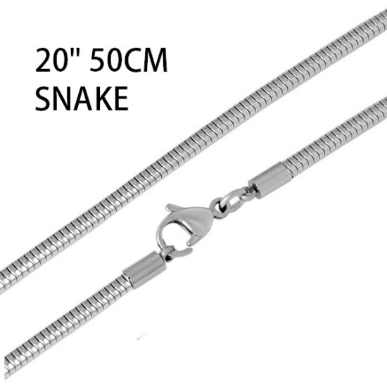 (image for) Stainless Steel 2.4mm Snake Chain - 20" - Click Image to Close