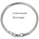 (image for) Stainless Steel 3.2MM Snake Chain - 20"