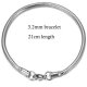 (image for) Stainless Steel 3.2MM Snake Chain - 20"