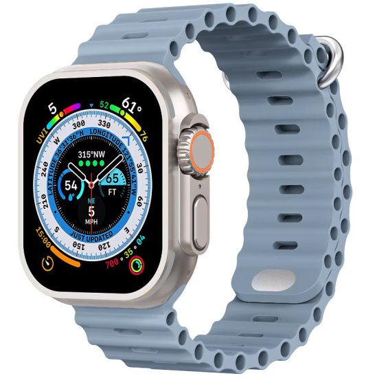 (image for) Sea Blue Apple Ocean Silicone Bands 38mm 40mm 41mm - Click Image to Close