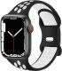 (image for) Black & White Apple Silicone Sport Bands 38mm 40mm 41mm Breathable Replacement Strap Small