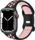 (image for) Black & Pink Apple Silicone Sport Bands 38mm 40mm 41mm Breathable Replacement Strap Small